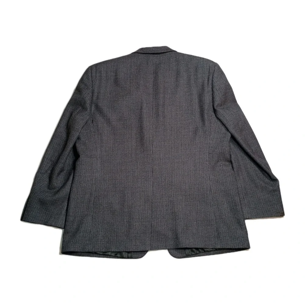 CHAPS Ralph Lauren Grey Tweed Wool Check Blazer Coat Men's 46R‎ Academia Office